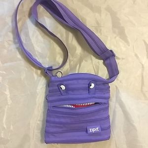 NWOT Harajuku Kawaii Purple Monster Face Shoulder Bag Adjustable